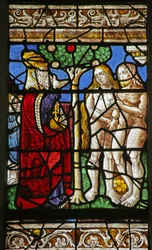 Dieu interdisant à Adam et Ève de manger le fruit de l